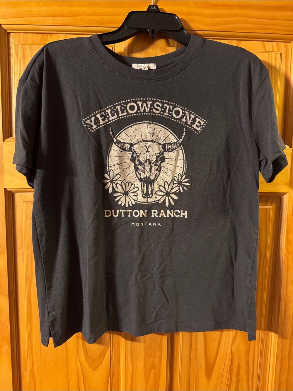 Maurices Dark Grey Graphic Tee with Stud Detail